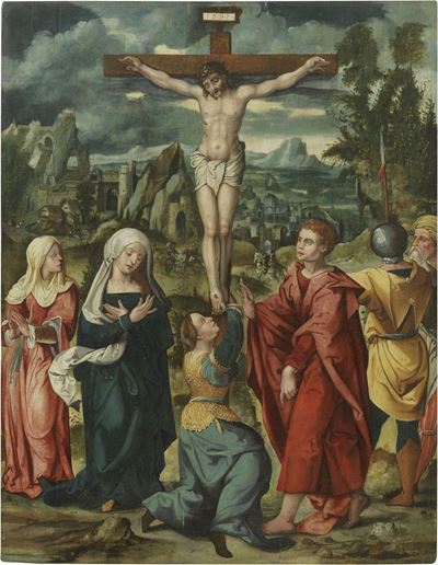 Crocifissione con le Marie e Giovanni Evangelista