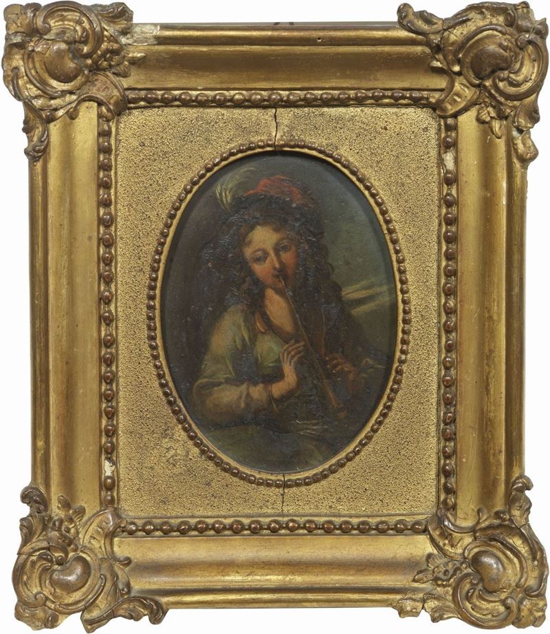 Scuola Fiamminga Fine XVII Secolo - Giovane Musicante