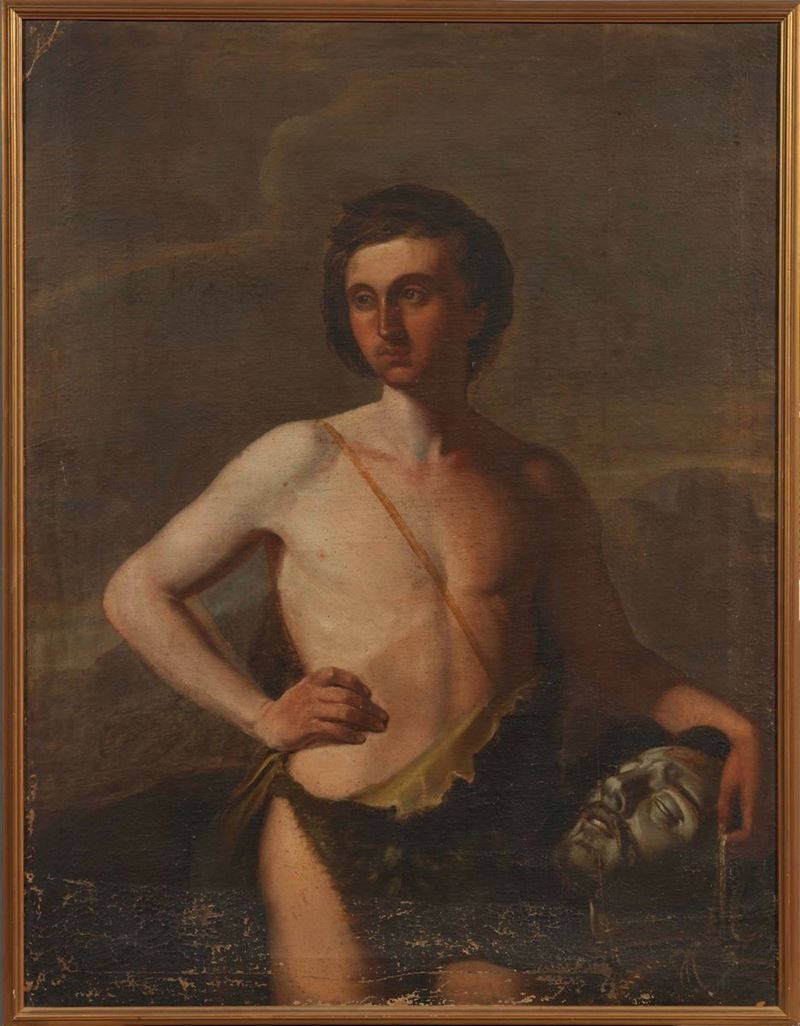 Scuola Francese Inizio XIX Secolo - Davide con la Testa di Golia