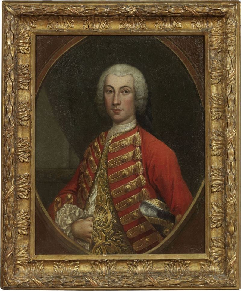 Scuola Napoletana del XVIII Secolo - Ritratto di Gentiluomo