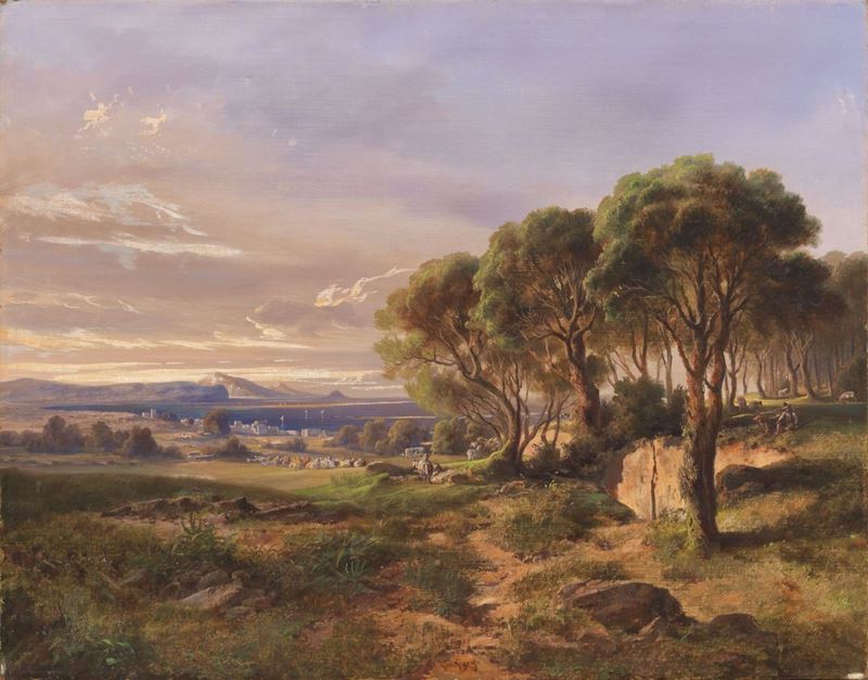Giacinto Gigante - Paesaggio con Pastore e Gregge