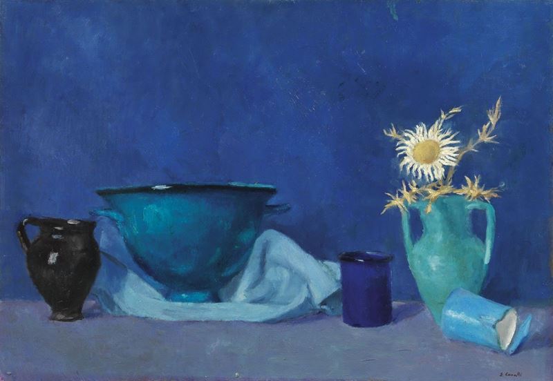 Emanuele Cavalli - Natura Morta Blu