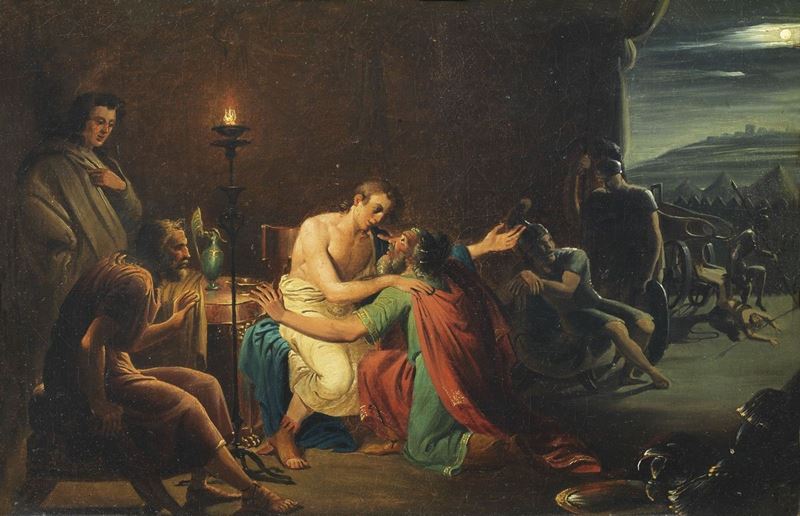 Giuseppe Diotti - Priamo Implora Achille per la Restituzione delle Spoglie di Ettore