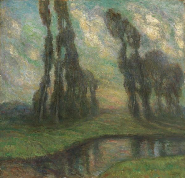 Alfredo M&#252;ller - I pioppi al tramonto