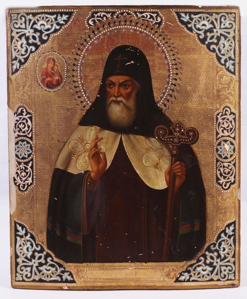 Icona Fine XIX Secolo - Santo Vescovo