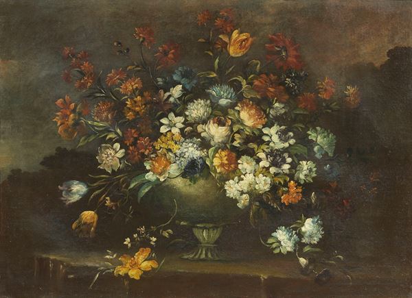 Ignoto del XIX secolo - Natura morta con vaso di fiori