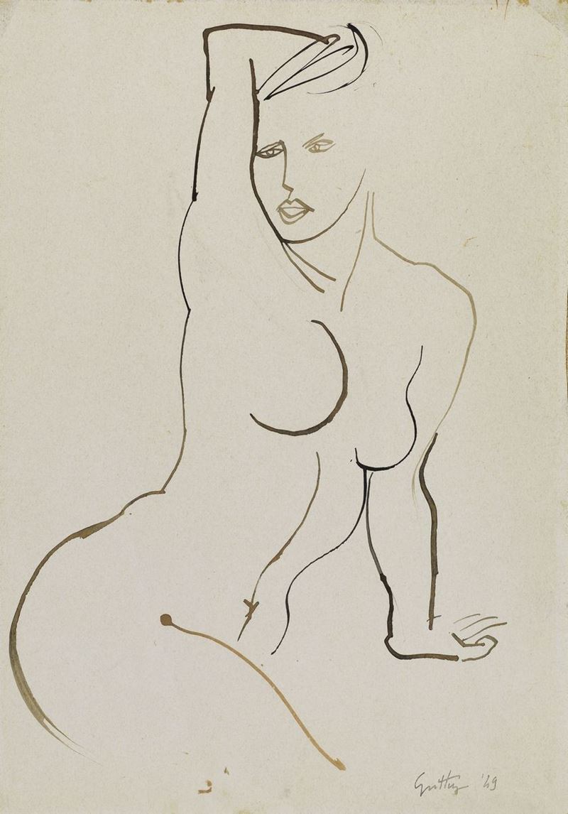 Renato Guttuso - Nudo Femminile