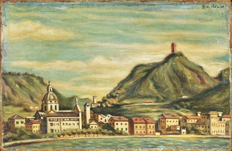Giorgio De Chirico - Veduta del Lago di Como