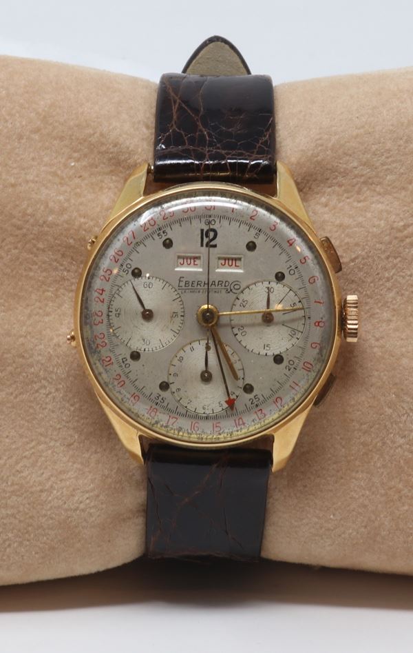 Eberhard orologio da polso con cronografo  (1960-70.)  - Asta Gioielli, Orologi e Argenti - Casa d'aste Farsettiarte