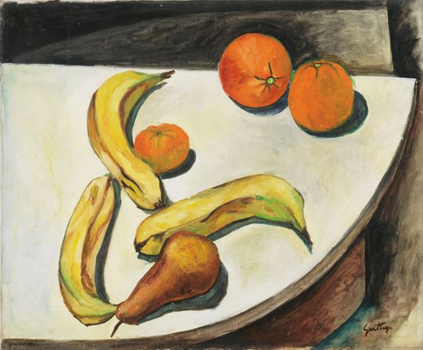 Renato Guttuso : Frutta  (1968)  - Olio su tela - Asta Arte Contemporanea - I - Casa d'aste Farsettiarte