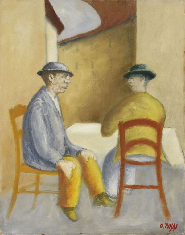 Ottone Rosai - Due uomini seduti