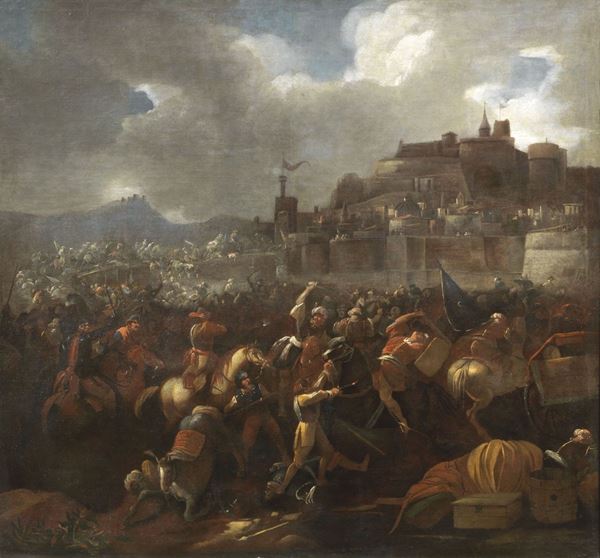 Ilario Mercanti detto Lo Spolverini - Battaglia di cavalleria