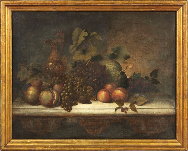 Scuola fiamminga del XVII secolo - Natura morta con frutta