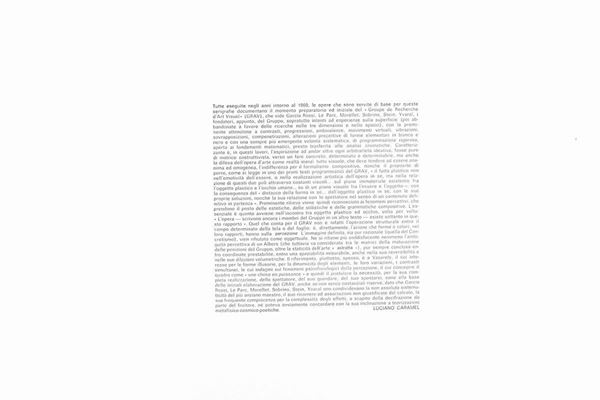 Cartella Group de Recherche d'Art Visuel (Grav), 1975