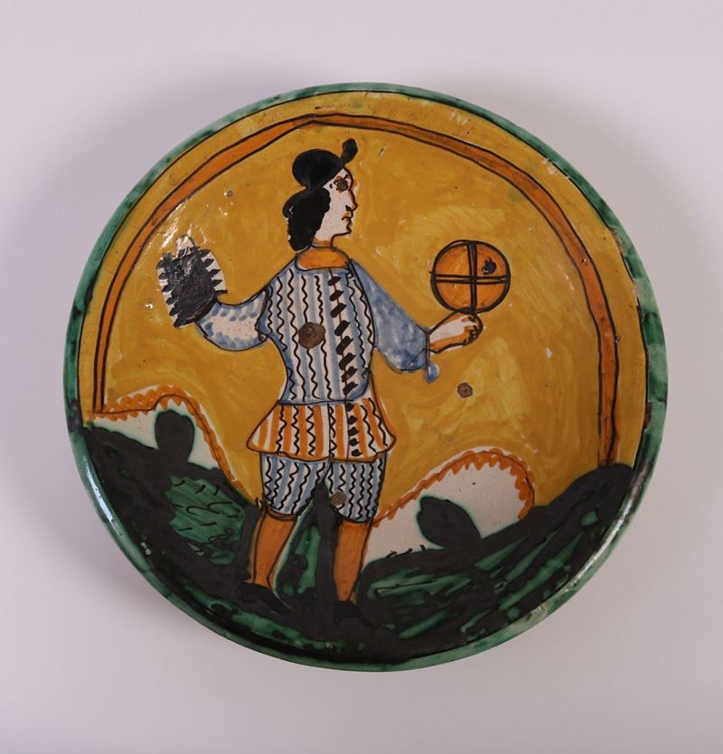Piatto in Maiolica Policroma