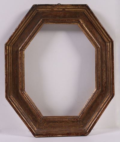 Cornice Ottagonale in Legno Dorato