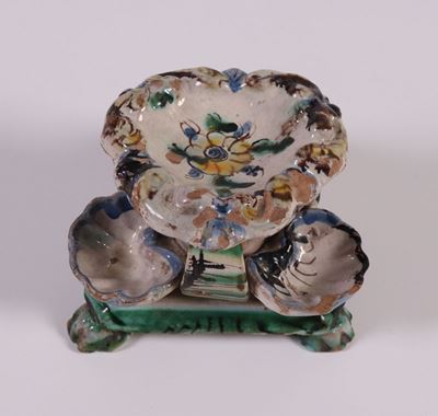 Saliera in Maiolica Policroma