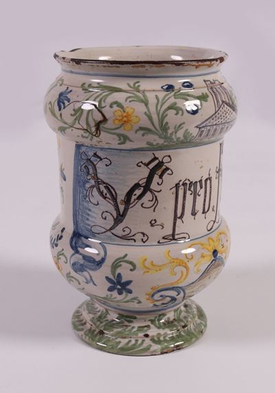 Albarello in Maiolica Policroma