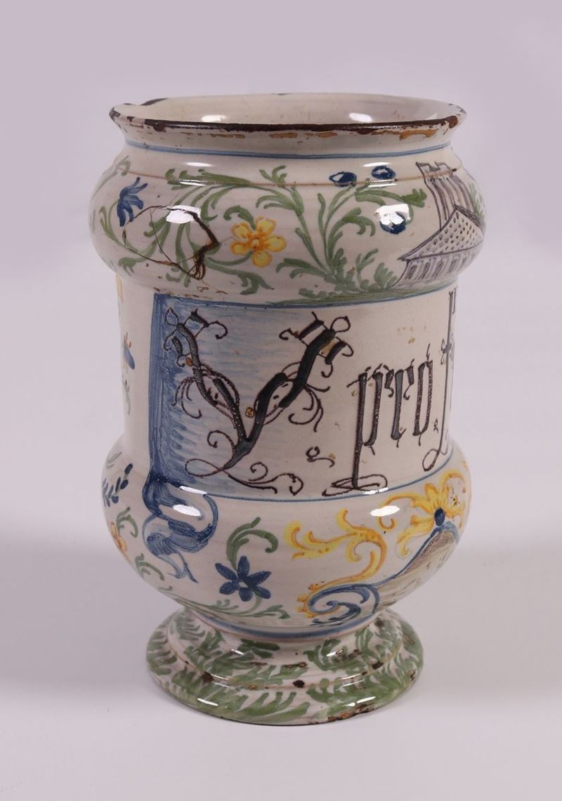 Albarello in Maiolica Policroma