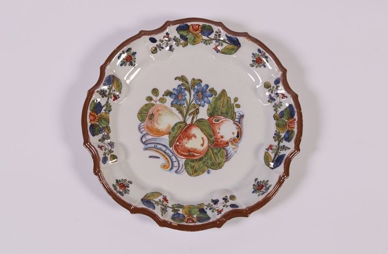 Piatto in Maiolica Policroma