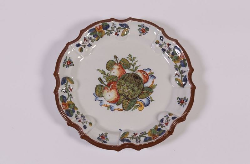 Piatto in Maiolica Policroma
