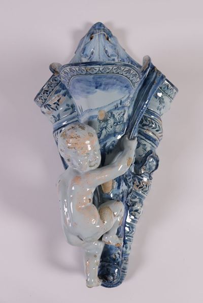 Vaso in Maiolica Blu