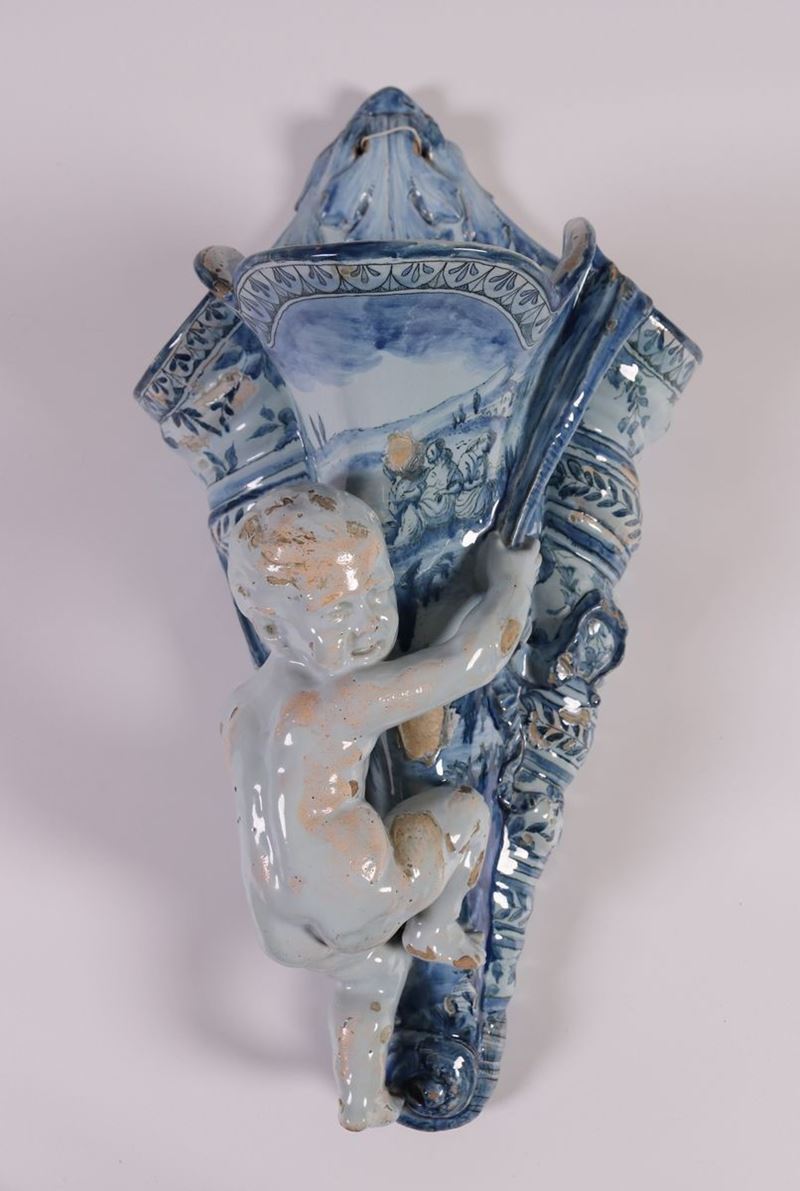 Vaso in Maiolica Blu