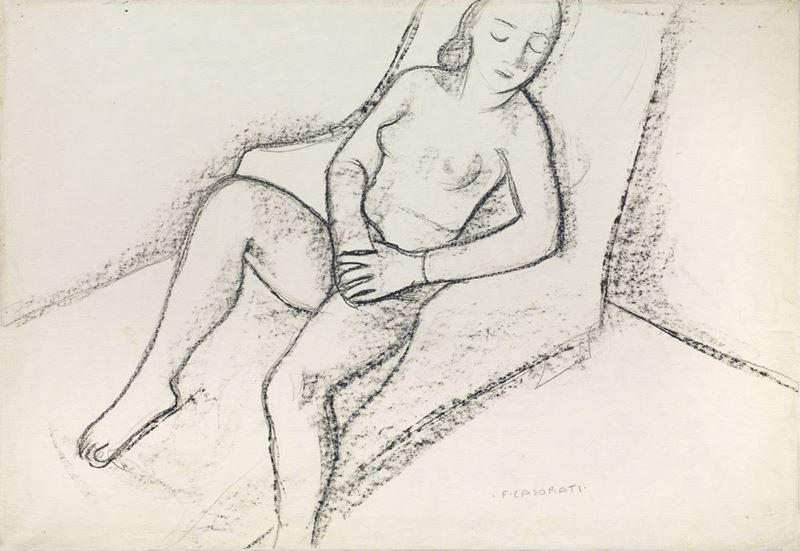 Felice Casorati - Nudo