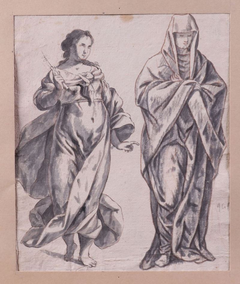Anonimo Fine del XVIII Secolo - Figure Femminili
