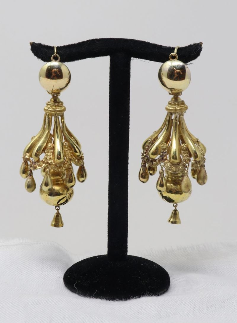 Orecchini Pendenti in Oro Giallo