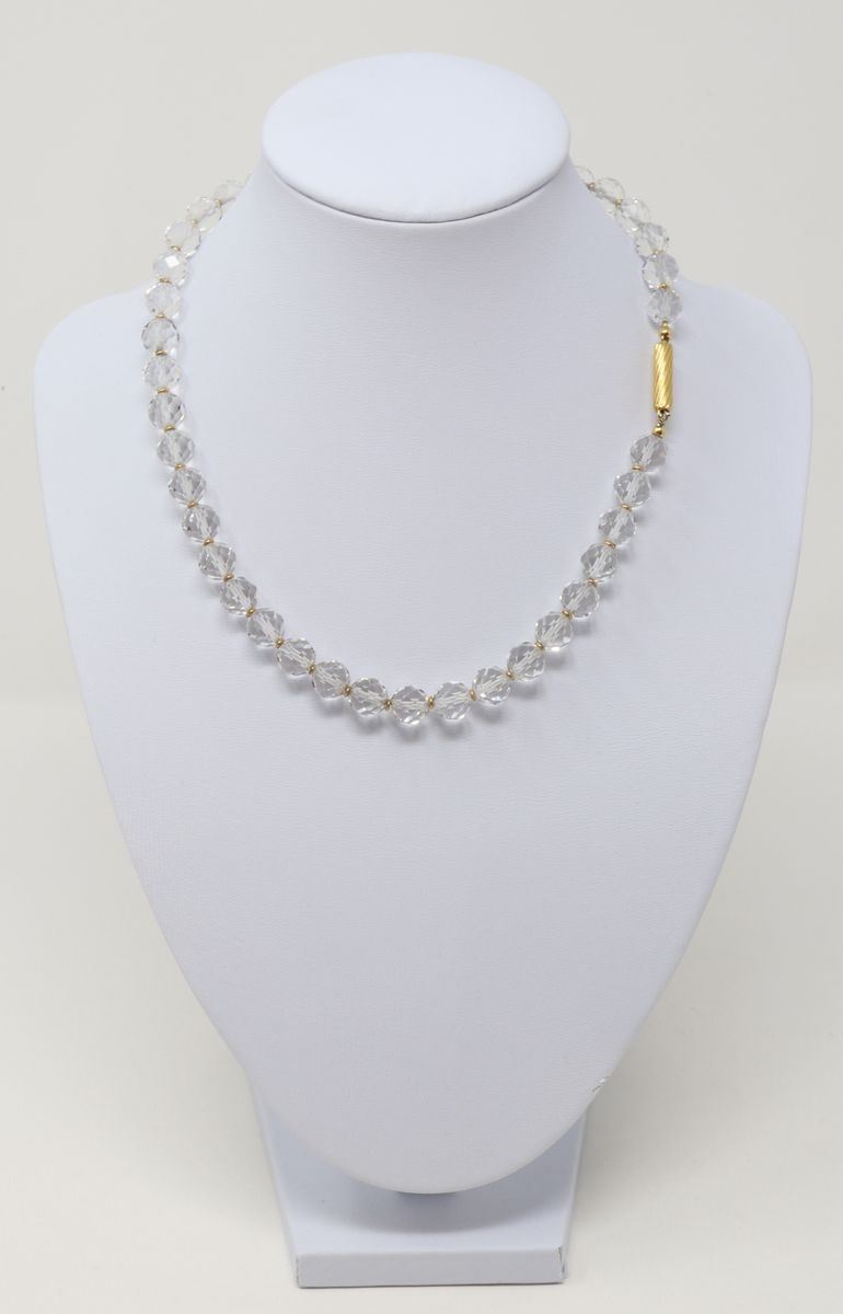 Collana in Cristallo di Rocca e Oro Giallo