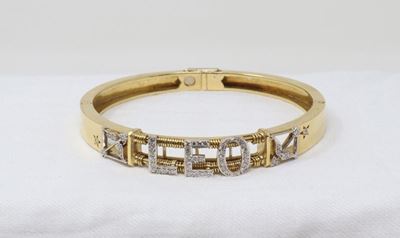 Bracciale in Oro Giallo e Bianco e Brillanti