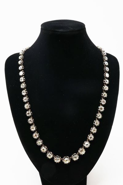 Importante Collana Rivière in Diamanti Vecchio Taglio, Metà del XIX Secolo