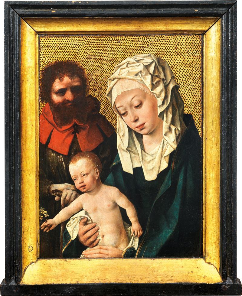 Scuola Fiamminga Fine XV - Prima Metà del XVI Secolo - Sacra Famiglia (madonna Col Bambino e San ...