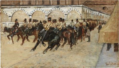 Arrivo della Cavalleria in Piazza Santa Maria Novella