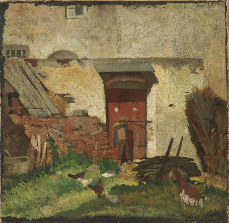 Giovanni Fattori - La Porta Rossa (cortile Rustico)