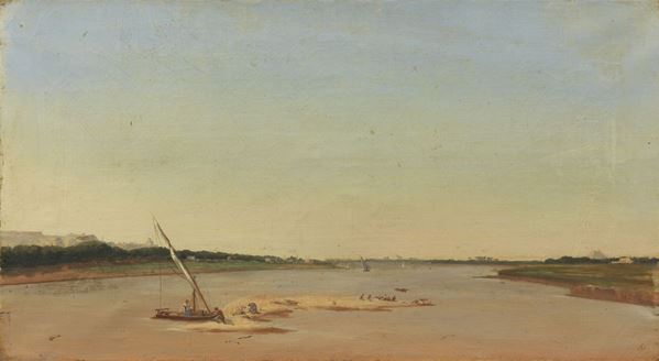Ignoto del XIX secolo - Veduta del Nilo