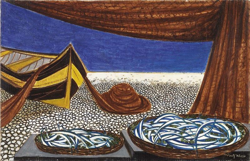 Giuseppe Migneco - Barca sulla Spiaggia