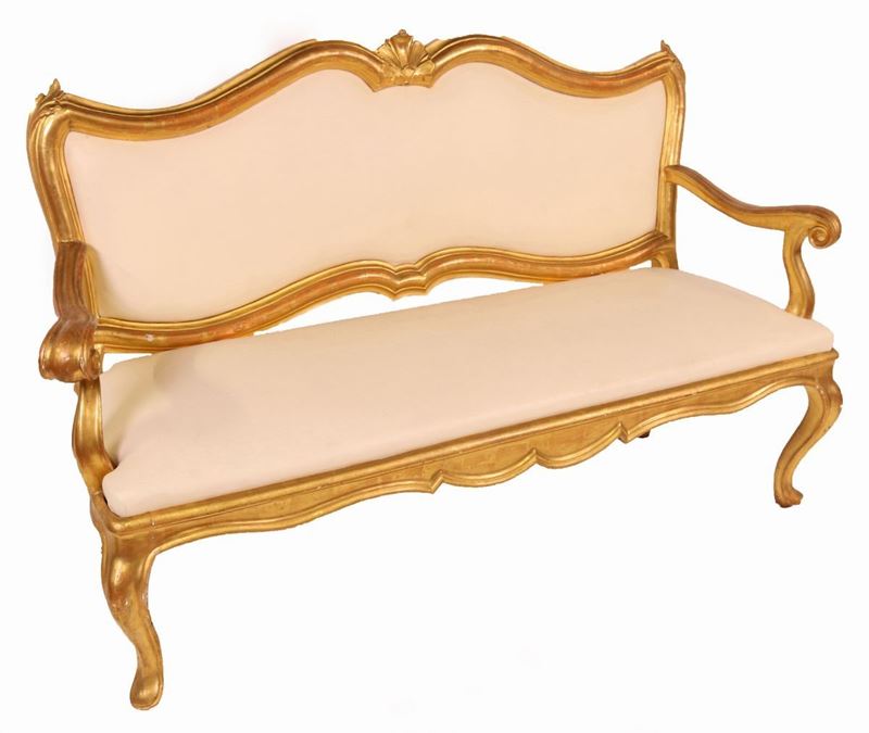 Due Divani in Legno Dorato