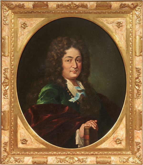 Scuola francese del XVIII secolo - Ritratto di gentiluomo con libro