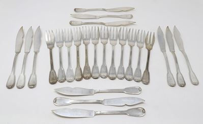 Set di Posate da Pesce in Argento
