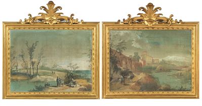 «paesaggio Fluviale con Architettura e Figure» e «paesaggio Fluviale con Figure»