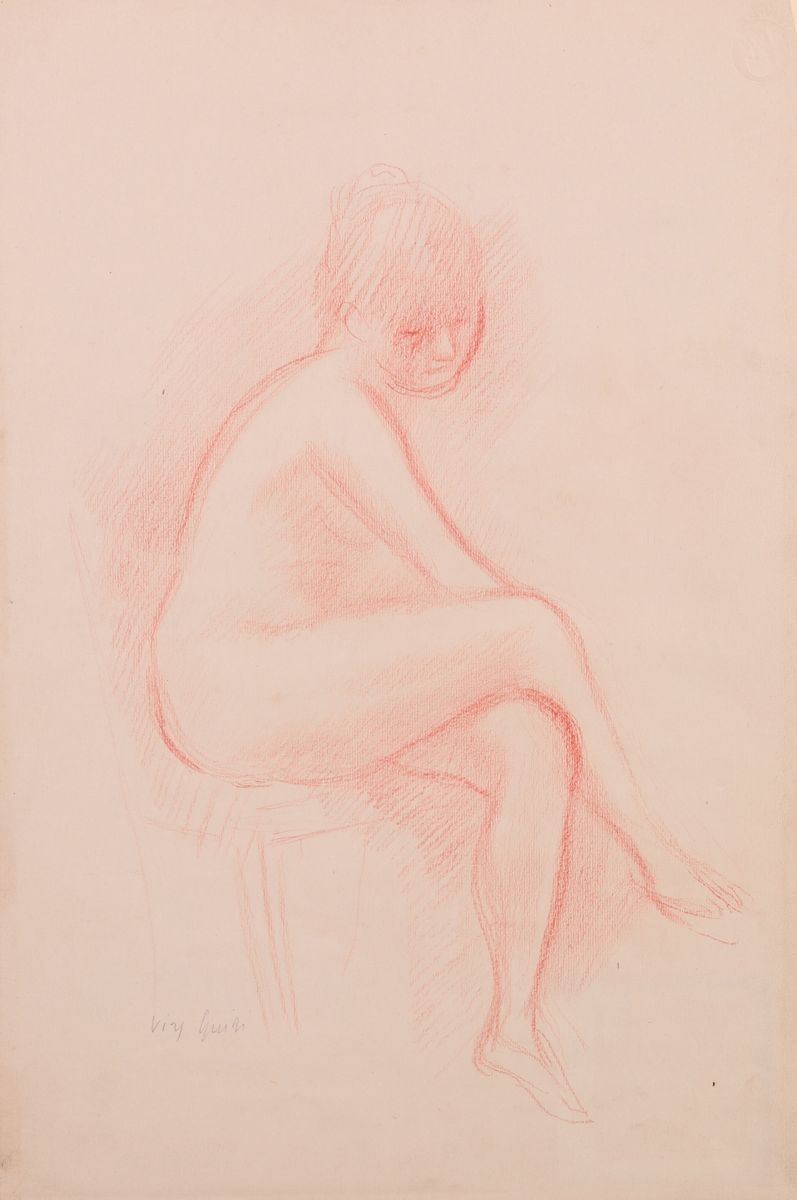 Virgilio Guidi - Donna Nuda Seduta