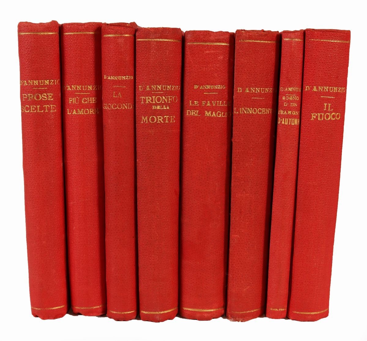 Serie di Volumi di Gabriele D'annunzio con Penna