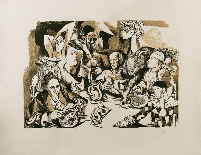 Renato Guttuso - Omaggio a Picasso