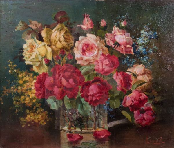 Luigi Comolli - Vaso di rose