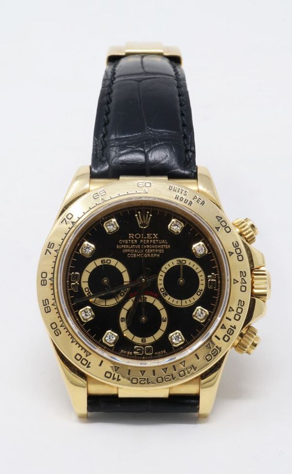 Rolex Daytona orologio da polso in oro con cronometro ref. 16518, seriale S  864118 - Asta Gioielli e orologi - Casa d'aste Farsettiarte