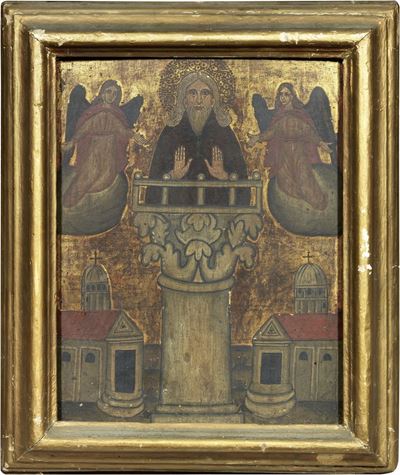 Santo Eremita tra Due Angeli