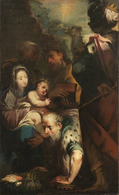 Antonio Zanchi (attr. A) - Adorazione dei Magi