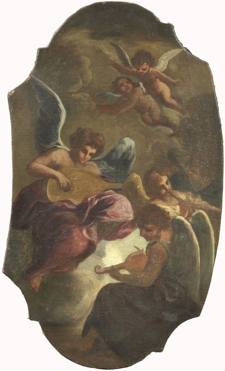 Scuola Toscana del XVII Secolo - Angeli Musicanti e Cherubini
